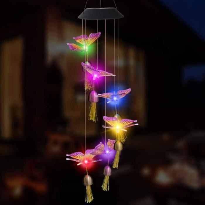 Cosmos-Carillons Éoliens Solaire Carillon de Vent LED Multicolore Lampe Cosmos-Carillons Éoliens Solaire Carillon de Vent LED Multicolore Lampe
