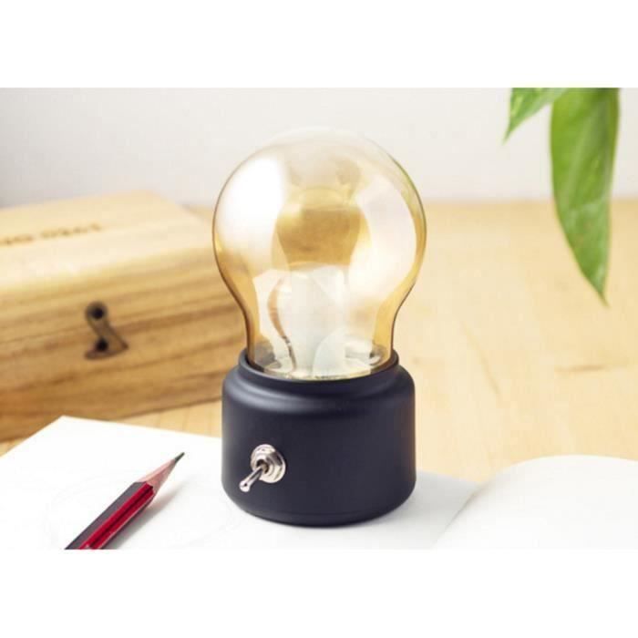 Vintage Ampoule Led Veilleuse Usb Chevet Rechargeable Lumiere De Nuit Securite Economie Basse Tension Lampe Pour Chambre Noir Achat Vente Veilleuse Bebe Bientot Le Black Friday Cdiscount