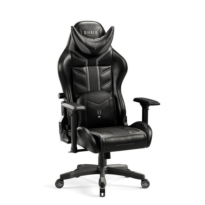 Diablo X Ray Chaise Gaming Fauteuil de Gamer de Bureau Accoudoirs 4D Skaï Perforation Oreiller Cousin Lombaire - vue 3