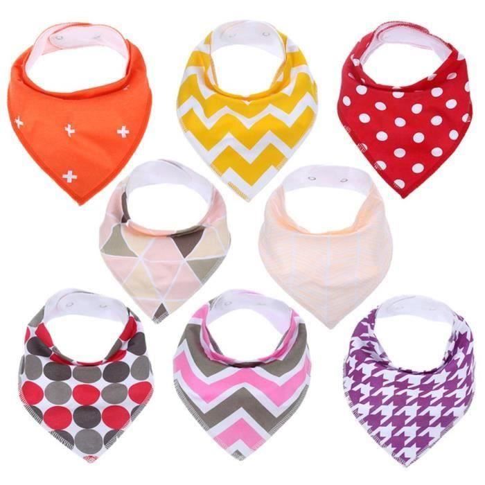 Bavette Bebe En Coton Avec Doublure 8pcs Impermeable Bavoir Bandana Bebe Da Cdiscount Puericulture Eveil Bebe