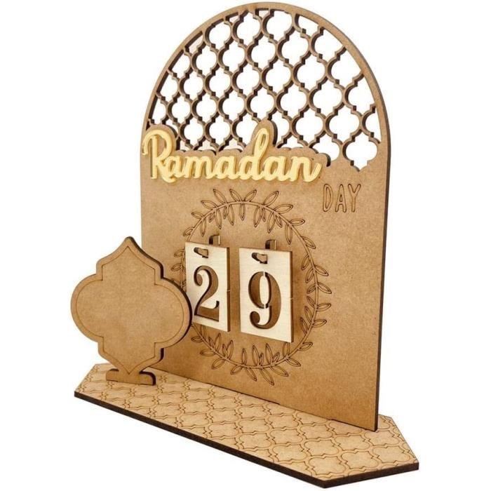 Calendrier de l'Avent Ramadan en bois - Décoration pour la maison - 30  jours jusqu'à l'Aïd, cadeau du Ramadan pour enfants - Cdiscount Maison