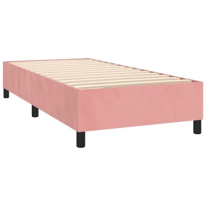 Sommier à ressorts de lit Rose - BigBen - 100x200 cm - Velours