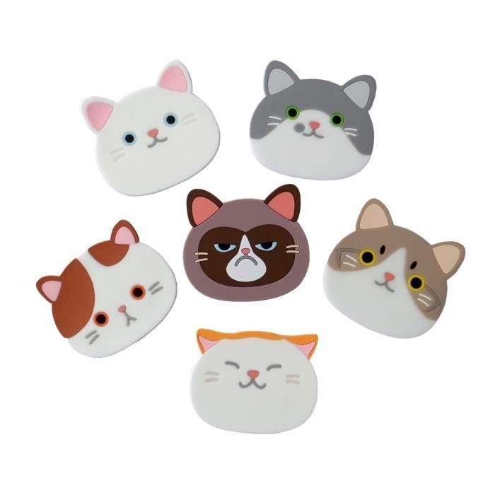 PATIKIL Lot De 3 Dessous De Verre En Forme De Chat - 15 Cm