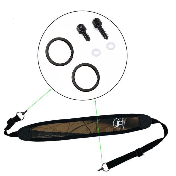 Élingue De Fusil TOURBON En Cuir - Ajustable, Libération Rapide, Pour Calibres .308/30-06/.243 Et +