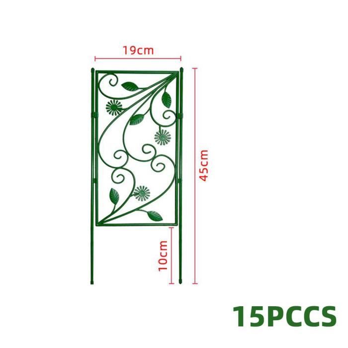 Treillis Métallique Pour Plantes Grimpantes 80 Cm - Support Extérieur Pour Rosiers, Clématites, Tomates... - 2