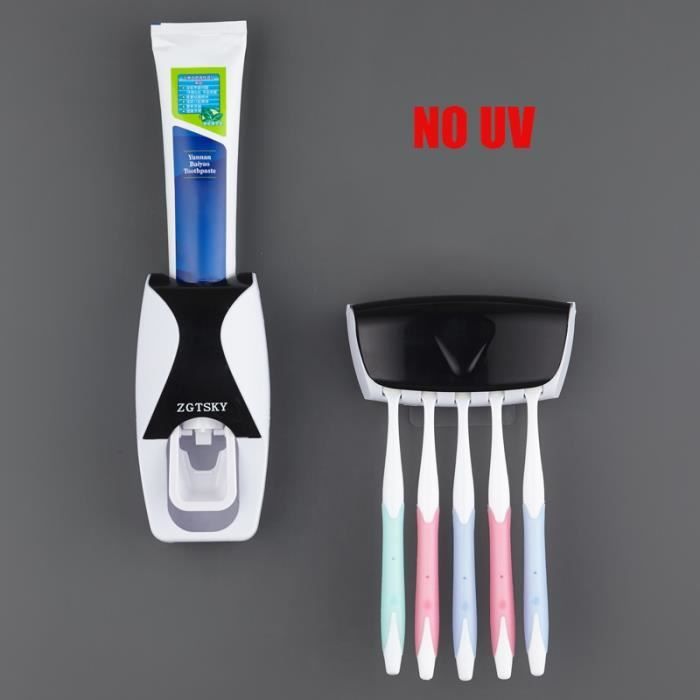 Porte-brosse à Dents Stérilisateur UV Avec Séchage - 4 Compartiments, Recharge USB, Batterie 1800 MAh - Blanc, Dimensions 19,8 X 8,3 X 4,8 Cm - Installation Murale Sans Perçage