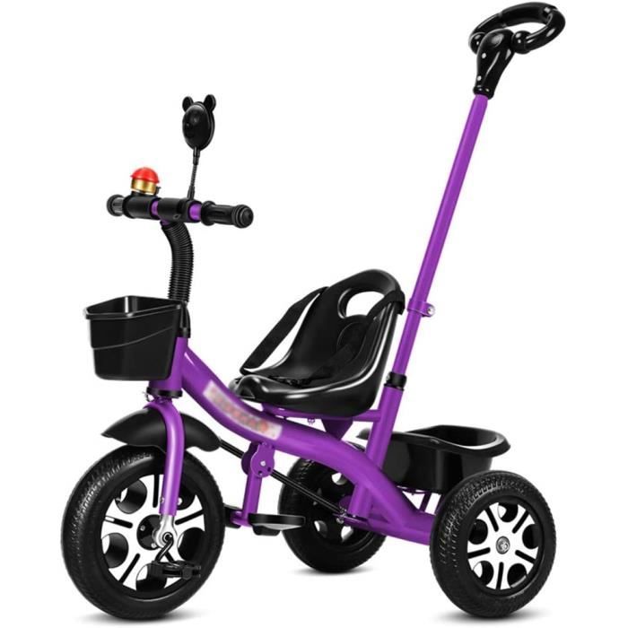 Tricycles Enfants avec Poignée Parentale Siège Réglable,vélo D