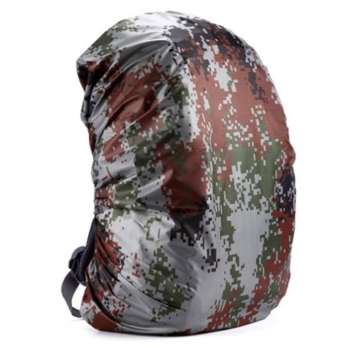 Housse Imperméable Réfléchissante Pour Sac à Dos 30-40L - 2 Pièces - Anti Pluie Neige Poussière - Randonnée Camping Voyage - 7