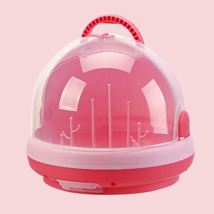 Boîte De Rangement Et Séchage Pour Biberons - Avec Couvercle Anti-Poussière, Portable Et Grande Capacité (Vert)