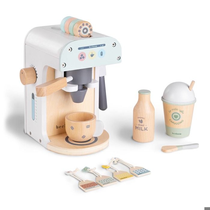 Cafetière Jouet En Bois Pour Enfants - 8 Pièces Dinette, Jeu De Rôle éducatif 3-6 Ans, Cadeau Fille Garçon - 8