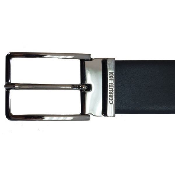 Ceinture Homme CERRUTI 1881 En Cuir Noir - Taille L - Style Classique - Occasion
