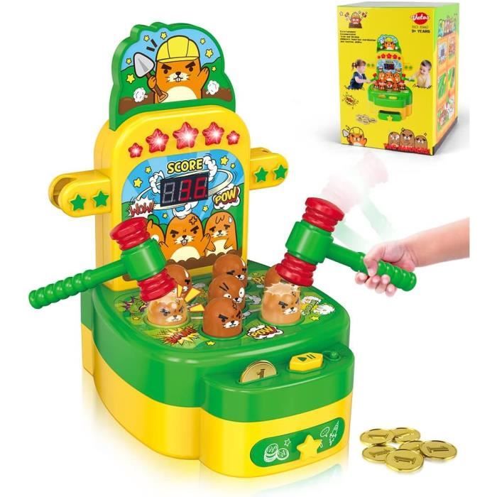 Jouet De La Taupe, Hit Mole avec 2 Marteaux+12 Devises de Jeu, Mini Jeu Jouet De La Taupe, Hit Mole avec 2 Marteaux+12 Devises de Jeu, Mini Jeu