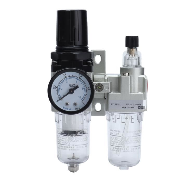 Régulateur Filtre Pneumatique Othmro BF3000 G3/8 Séparateur Huile Eau Avec Manomètre - Pour Outils Pneumatiques