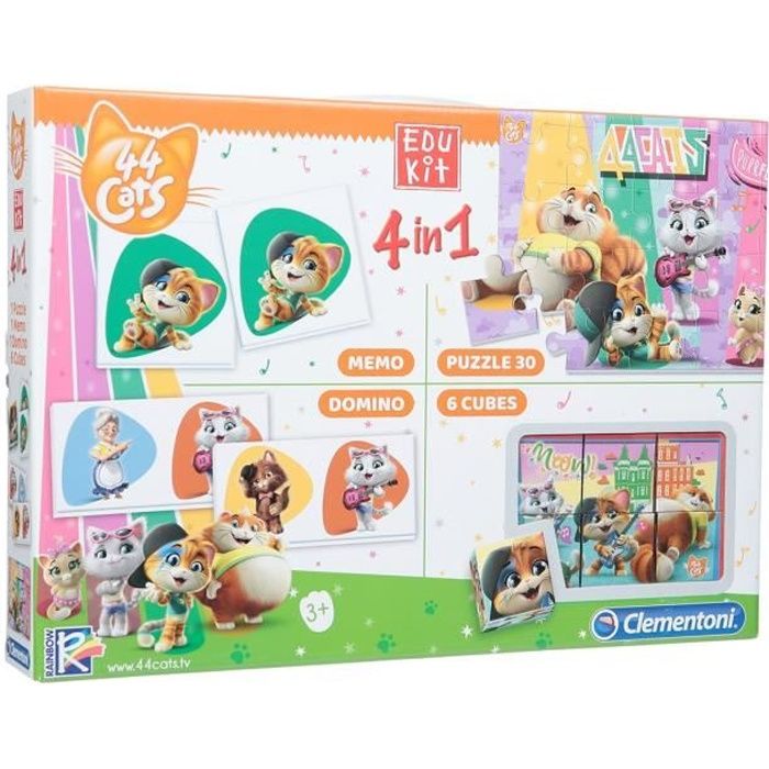 CLEMENTONI - Edukit 4 en 1 - 44 Cats - Cdiscount Jeux - Jouets