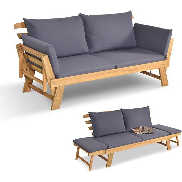 Canapé Pour Enfants 2-en-1 Convertible En Chaise Longue-VEVOR-Canapé