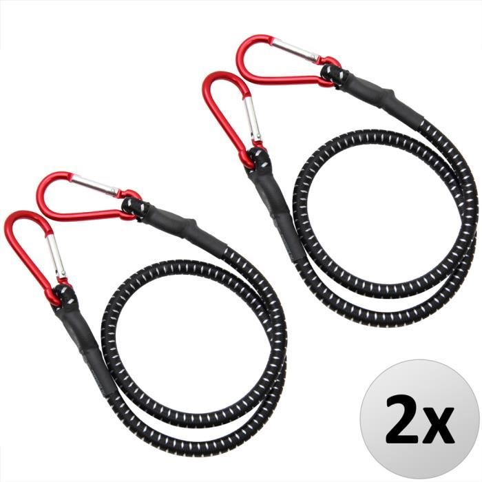 2x Tendeurs /élastiques en caoutchouc tendeurs bagage extension 80cm x 10mm /Ø