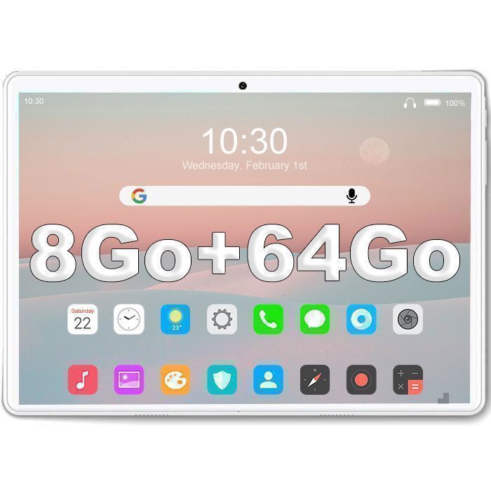 Tablette – Non spécifié – 10 Pouces – 8Go RAM – 64Go ROM – Android 13 – 4G LTE