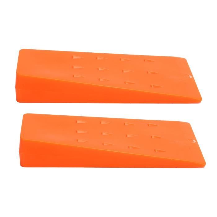 PEIZHIYC Lot De 6 Cales D'Abattage En Plastique Jaunes Avec Pointes - Réutilisables Pour Tronçonneuse