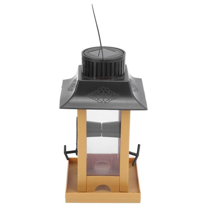 Mangeoire Oiseaux Extérieure 2 En 1 GYMAX - 2 Tubes à Graines, Métal Résistant - Attire Oiseaux Sauvages Au Jardin Ou Balcon