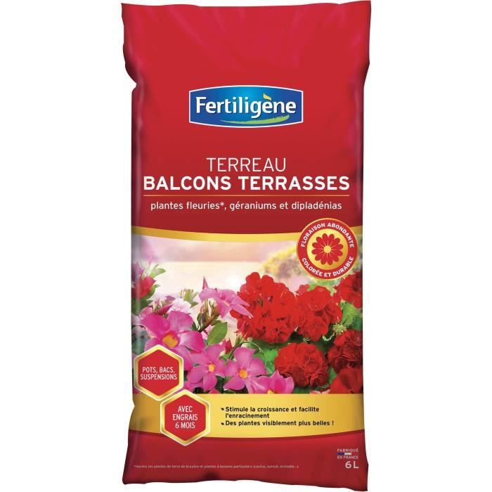 FERTILIGÈNE - Terreau balcons terrasses 6L