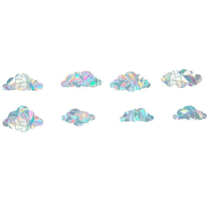 Lot 51 Autocollants De Fenêtre Prismatiques QUNXON - Effet Arc-en-ciel, Film électrostatique PVC - Protection Oiseaux, Déco Vitre Sans Colle