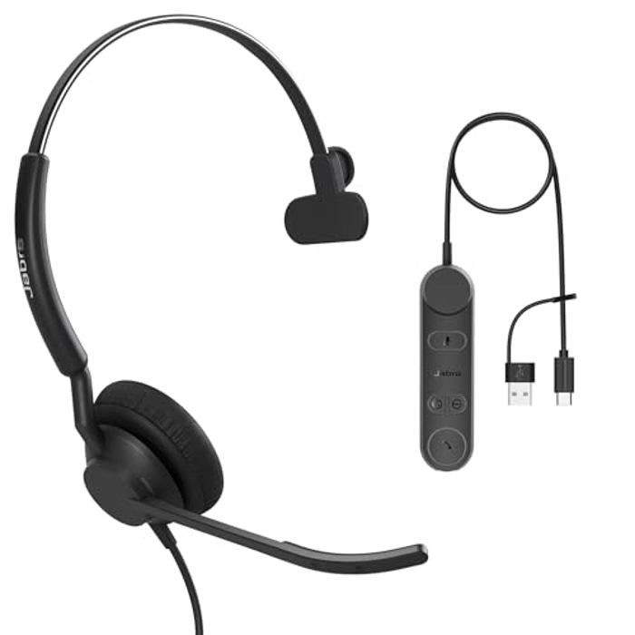 Jabra Engage 50 II MS Mono Micro casque sur oreille filaire USB C USB A isolation acoustique Cisco Certified Certifié Unify Certifié pour Microsoft Teams Certifié Google Meet... - vue 2