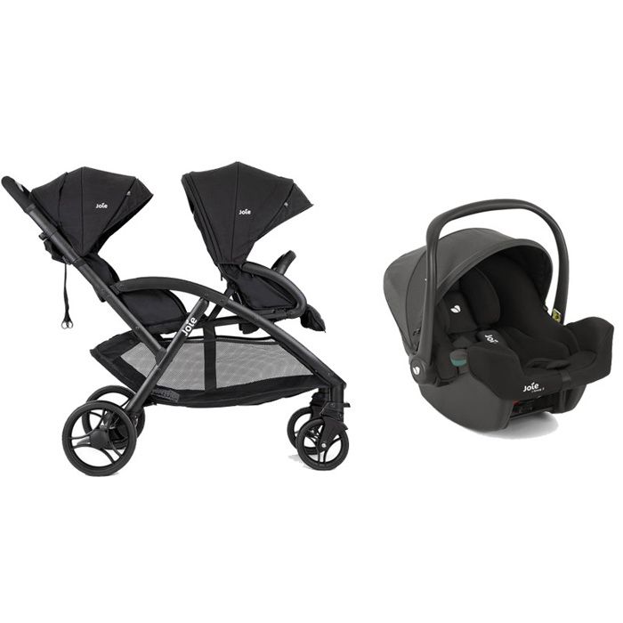 JOIE - Poussette DUO EVALITE double + I-SNUG 2 Shale - Cdiscount