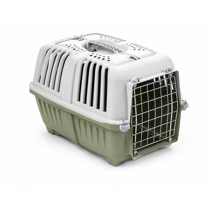 Caisse transport - AIMÉ - PRATIKO pour Chien et Chat en Plastique 48 x 31 x 32 cm Porte en métal