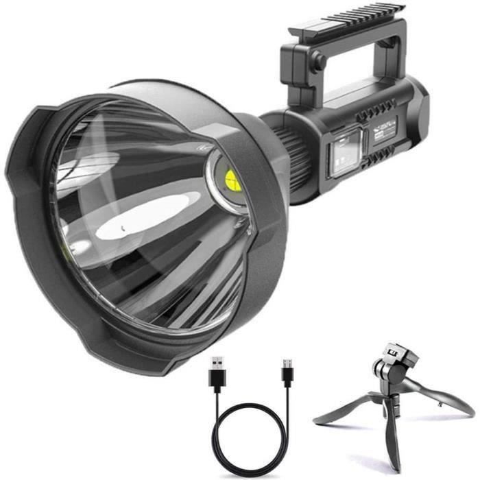 Randonnée Lampe de Poche LED Rechargeable Ultra Puissante Lampe de Torche avec 3 Modes Eclairage Luminosité Forte/Faible/Clignotant pour Camping Durgence Randonnée Lampe de Poche LED Rechargeable Ultra Puissante Lampe de Torche avec 3 Modes Eclairage Luminosité Forte/Faible/Clignotant pour Camping Durgence