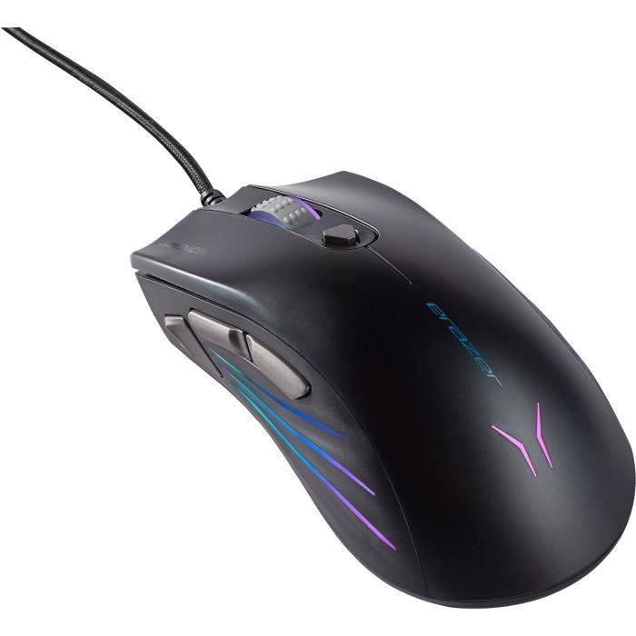 Souris Gaming filaire – ERAZER – MD 88505 – 5000 DPI – Extrêmement précis et réactif – Noir