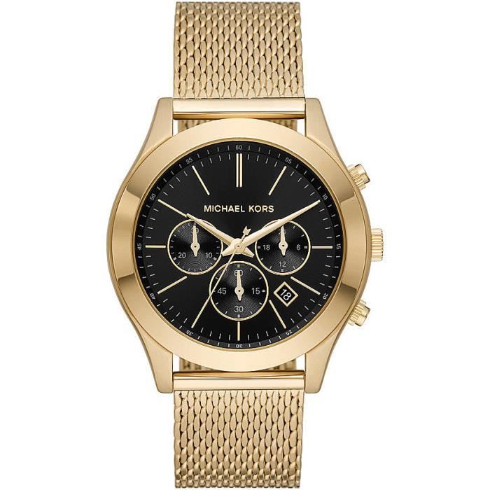 Montre seul le temps homme Michael Kors Slim Runway Or MK9057 Achat vente montre Homme Acier Cdiscount