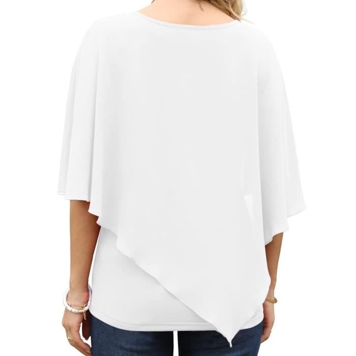 Haut Noir En Soie Et Mousseline De Soie New York City Co - Taille L - Occasion Très Bon État