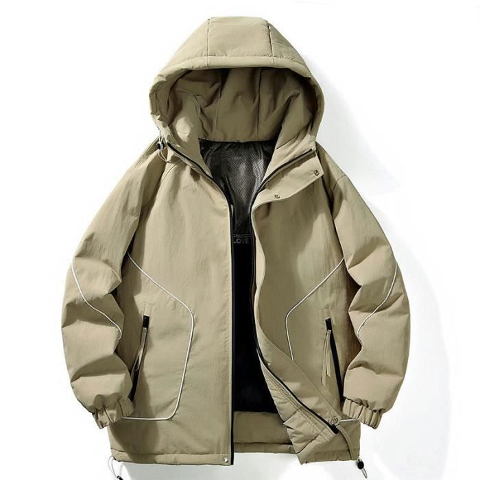 Doudoune Hiver Homme Capuche Duvet Canard Grande Taille Casual