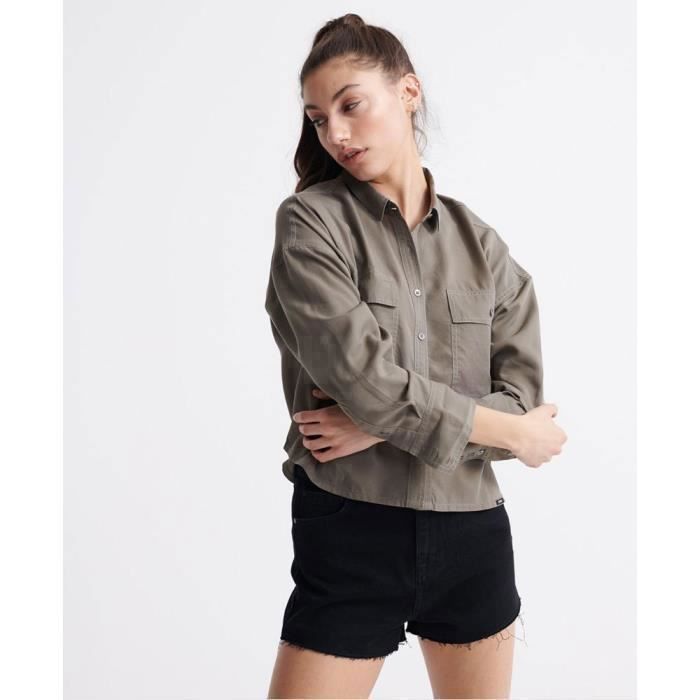 Superdry Chemisier Militaire Femme Chemises Superdry Pour Femme