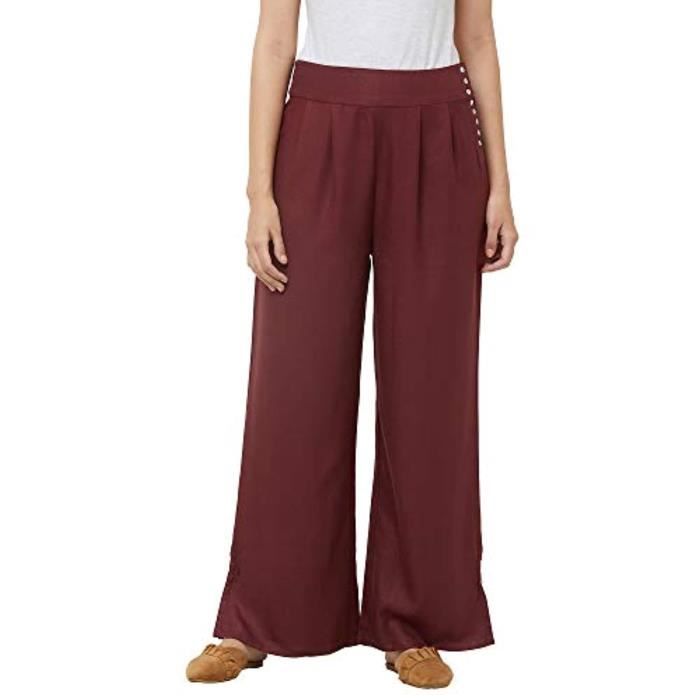 Pantalon Palazzo Marron Versailles Taille L - Coupe Large - Neuf Avec étiquettes