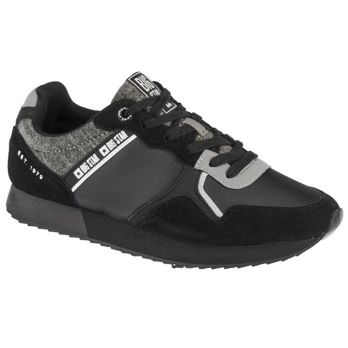 Sneakers Homme Big Star JJ174145 - Noir - Lacets - Synthétique - Plat