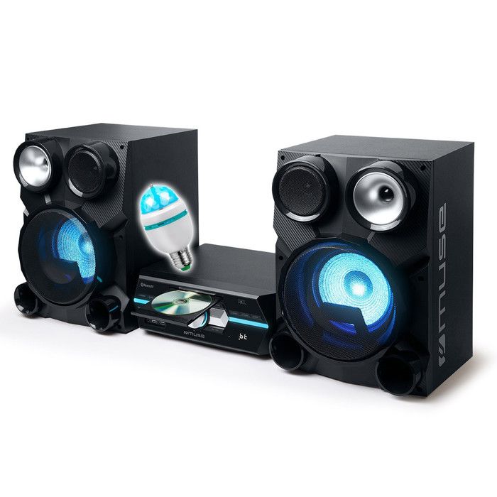 Micro Chaine-hifi Muse M-80DJ, Bluetooth, lecteur CD, CD-R/R