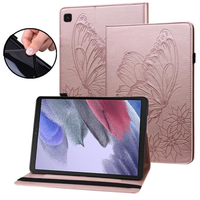Coque Samsung Galaxy Tab A7 Lite Papillon en Relief Etui en