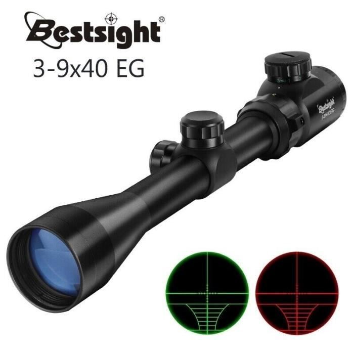 Lunette Optique Viseur BESTSIGHT 3-9x40 Lumineuse + Colliers Offerts ...