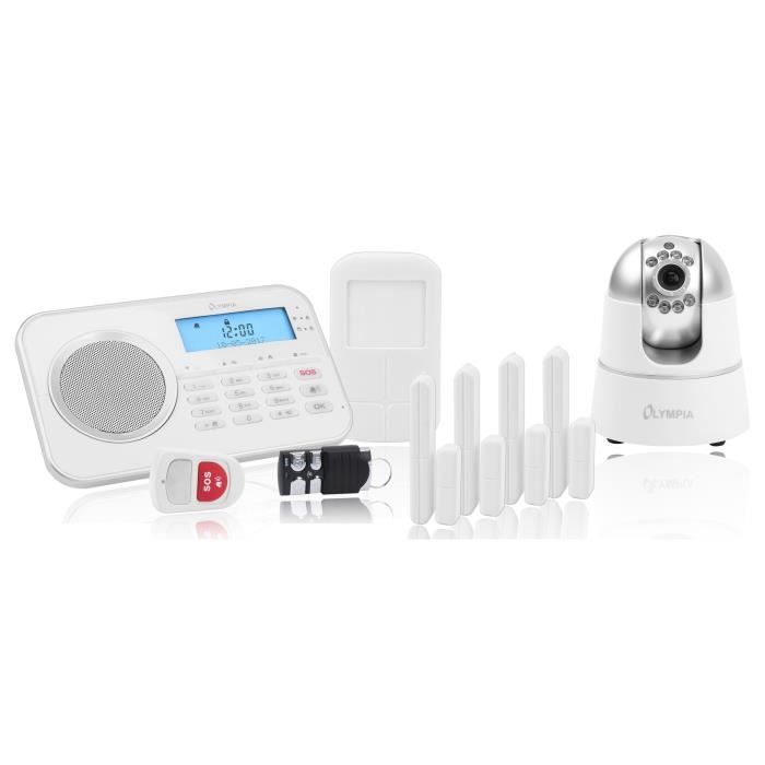 Système dAlarme - OLYMPIA - Protect 9881 - GSM - 4 Contacts - Caméra IP - Détecteur de Mouvement