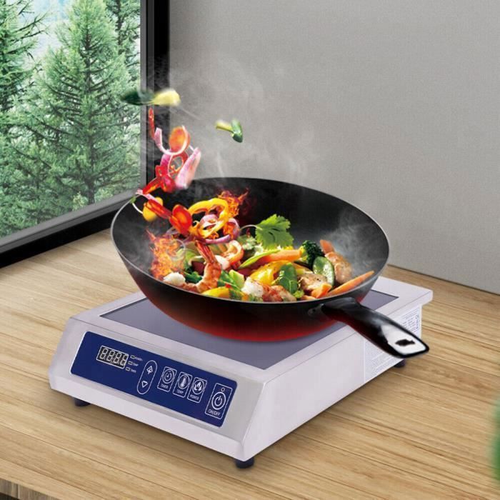 Plaque à Induction Professionnelle 3500 W - 35 Cm - Cuisson Précise 60-300°C - Pour Cuisine Maison Ou Pro