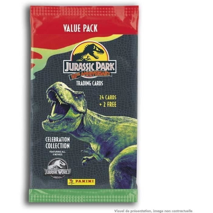 Collection JURASSIC MOVIE 3 - PANINI - Fat Pack de 24 cartes et 2 cartes bonus