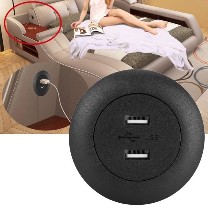 Qqmora Canapé double chargeur USB Prise de courant double port de charge de téléphone USB pour fauteuil electromenager machine