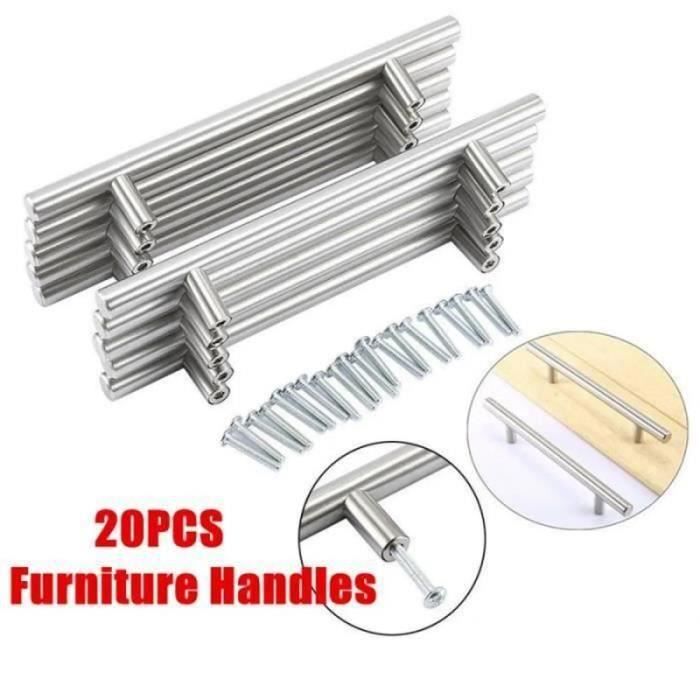 Lot De 5 Poignee De Porte Poignée De Cuisine -LS201BSS102 Poignee De Meuble Cuisine Inox Poignée