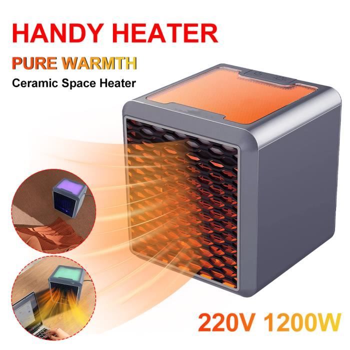 Radiateur Soufflant Pro Breeze 1800W - Chauffage Céramique Avec Ventilateur, 2 Réglages, Noir