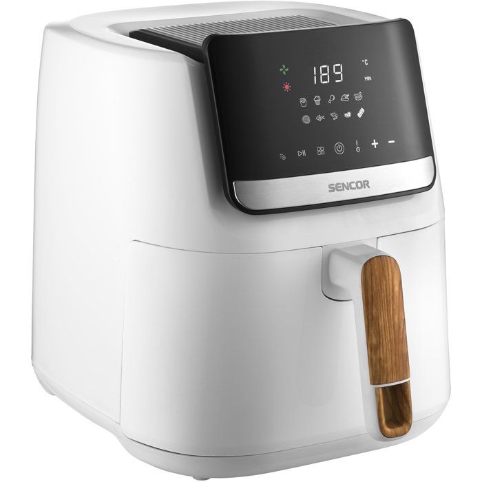 Friteuse à air chaud Sencor SFR 6551WH EUE3 Vita Prête en 3 min Ne chauffe pas au toucher Design bois 65