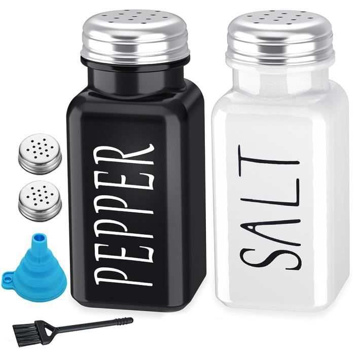 Ensemble salière et poivrière Lilliput Alessi - noir blanc | Made In Design
