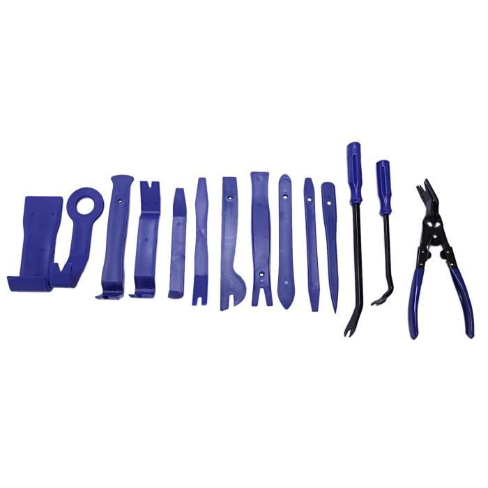 Kit De 14 Outils De Démontage Auto En Plastique - Pour Retirer Garnitures, Clips Sans Rayer