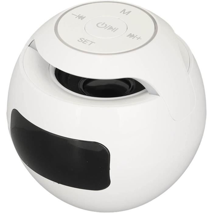 Réveil Bluetooth Avec Radio FM Et Son HD – Double Alarme, Écran LED, Portatif Et Haut-parleur Puissant – Noir