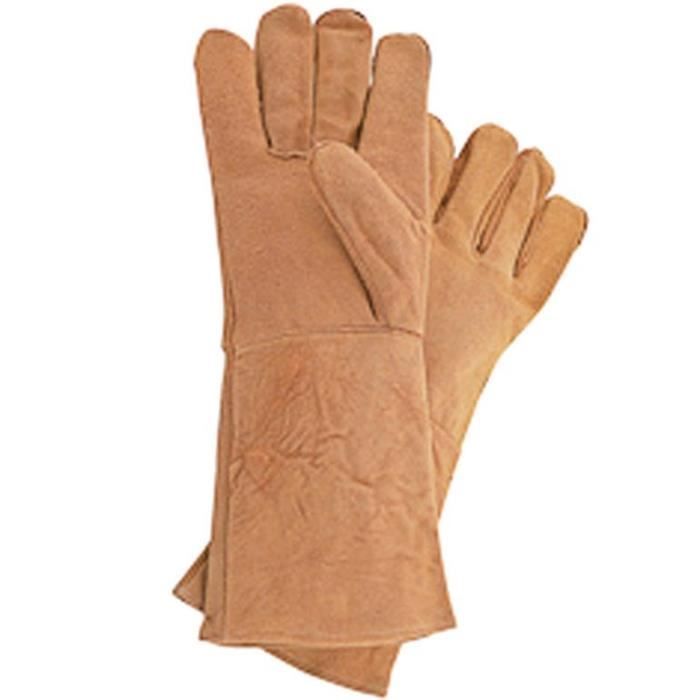 Gants de protection de soudure - STANLEY - 460404 - Cuir de chèvre et de bovin - Manchette en croûte - CE